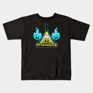 Gravity Falls Mysteries - Blue Kids T-Shirt